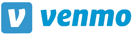 Venmo logo with blue text and icon.